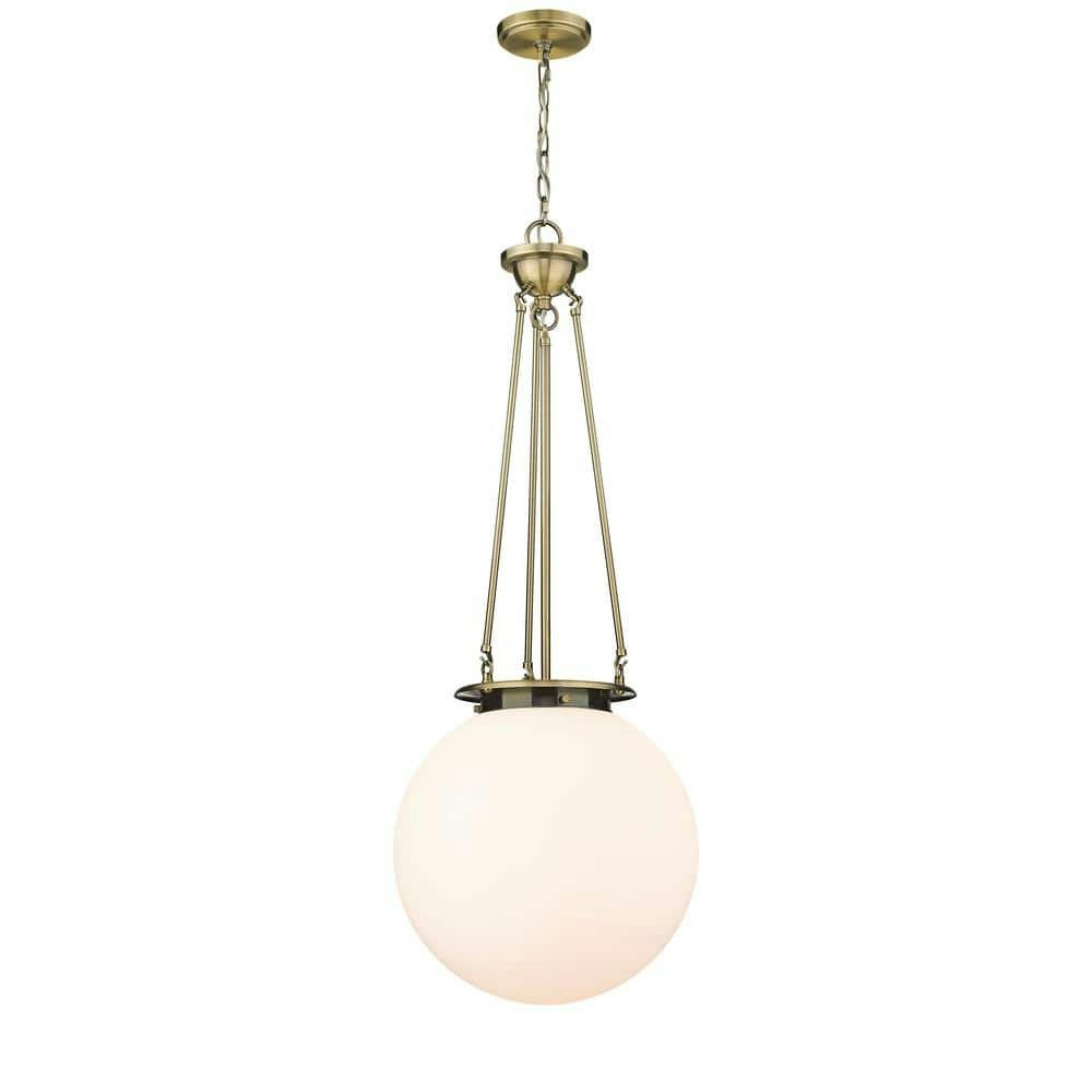 Beacon 100-Watt 1-Light Antique Brass Mini Pendant Light: $356.55 Beacon 100-Watt 1-Light Antique Brass Mini Pendant Light: $356.55