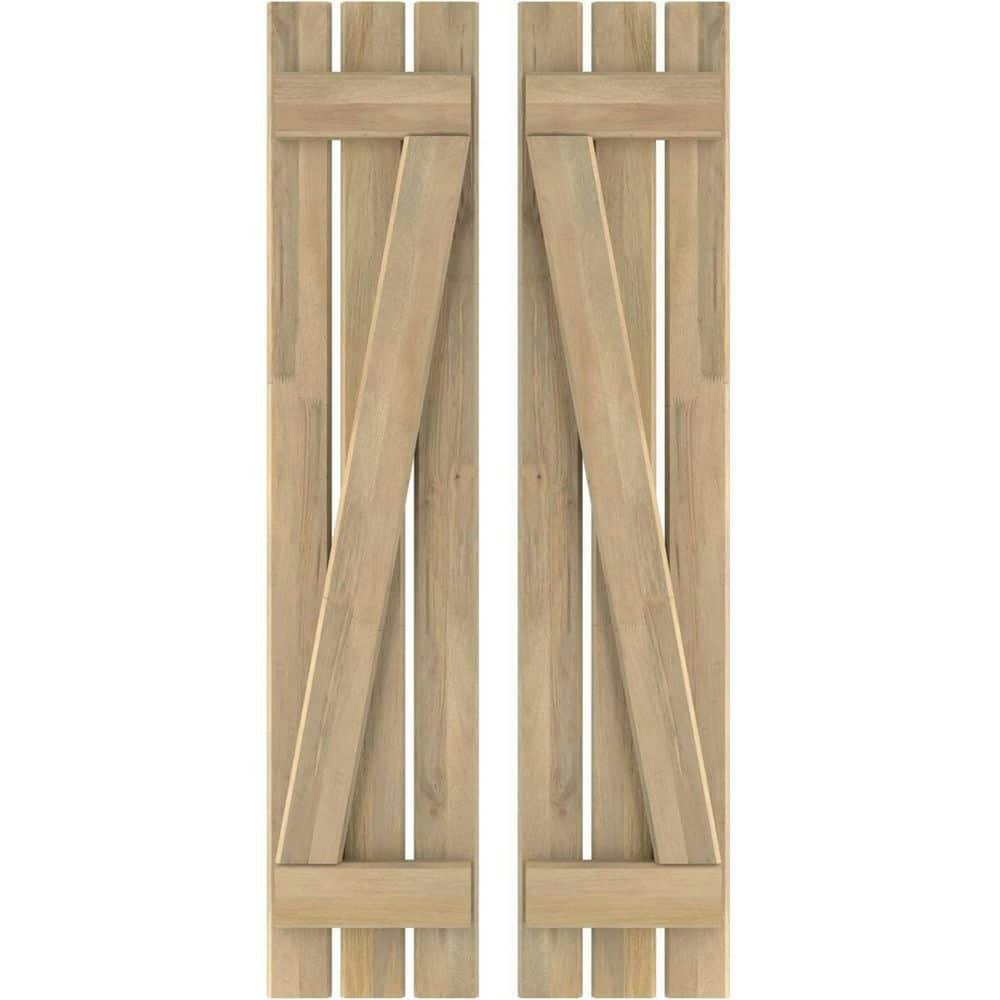 Americraft 11.5" x 79" Wood Board and Batten Shutters 3-Pack: $281
