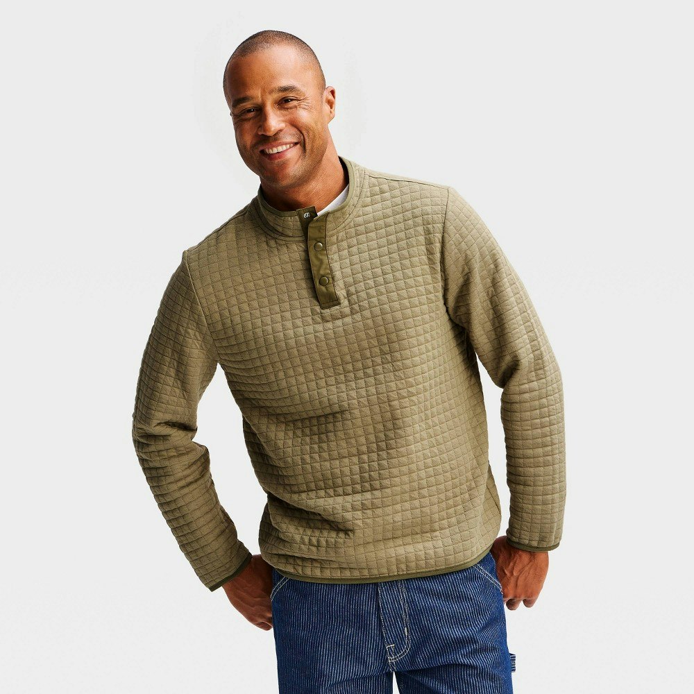Goodfellow & Co Men's Quilted Mockneck 1/4-Snap Pullover: $35 Goodfellow & Co Men's Quilted Mockneck 1/4-Snap Pullover: $35