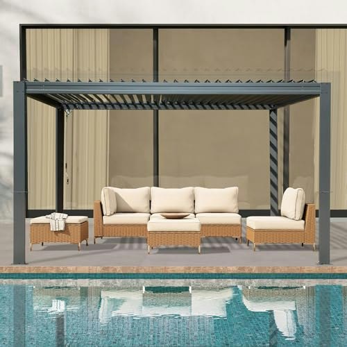 Domi 10x13-Foot Aluminum Louvered Pergola: $1,189.99 Domi 10x13-Foot Aluminum Louvered Pergola: $1,189.99