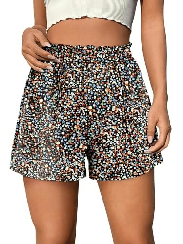 Angerella Women's Printed High-Waisted Wide Leg Shorts: $14.24 Angerella Women's Printed High-Waisted Wide Leg Shorts: $14.24