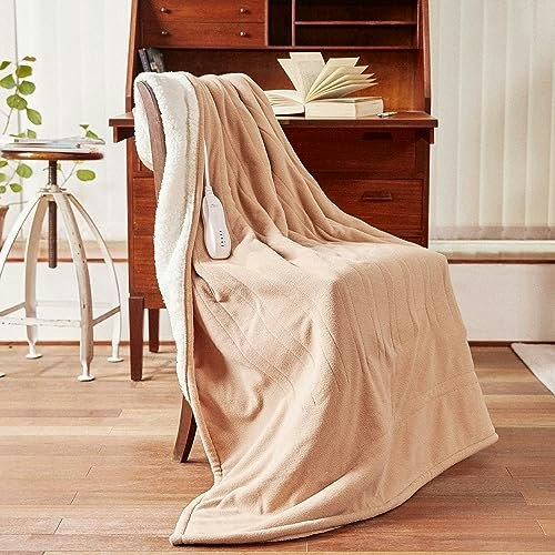 Aheadpret 50"x60" Heated Throw Blanket: $19.49
