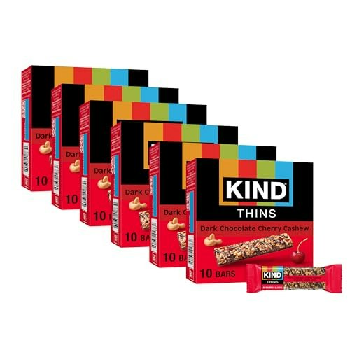 Kind Thins Dark Chocolate Cherry Cashew Snack Bars 60-Count: $42.94 Kind Thins Dark Chocolate Cherry Cashew Snack Bars 60-Count: $42.94