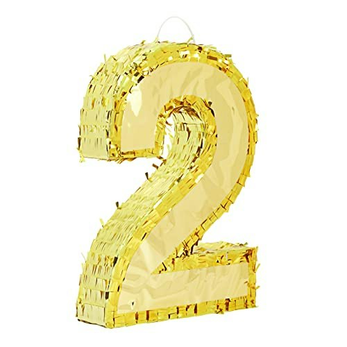 Juvale Gold Foil Number 2 Pinata: $23.98 Juvale Gold Foil Number 2 Pinata: $23.98