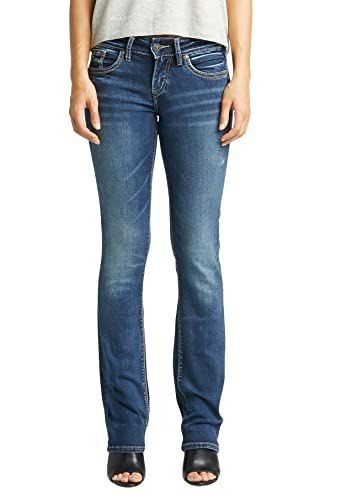 Silver Jeans Co. Women's Suki Mid Rise Curvy Slim Bootcut Jeans: $53.01
