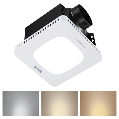 Vevor 130 CFM Bathroom Exhaust Fan with LED Light: $48.90 Vevor 130 CFM Bathroom Exhaust Fan with LED Light: $48.90