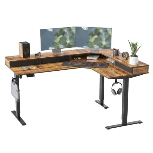 CubiCubi 63"x48" L-Shaped Height-Adjustable Standing Desk: $259.99 CubiCubi 63"x48" L-Shaped Height-Adjustable Standing Desk: $259.99