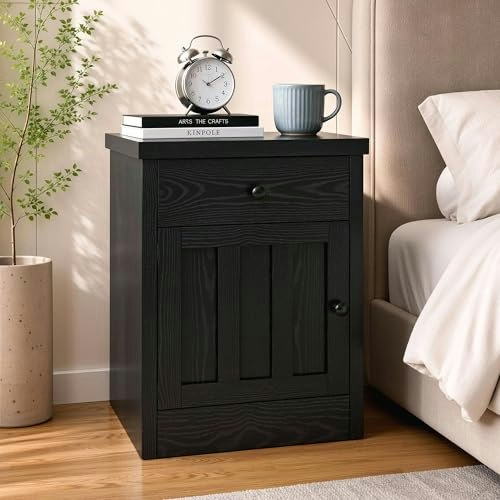 Likimio Nightstand with Drawer and Cabinet: $69.98 Likimio Nightstand with Drawer and Cabinet: $69.98