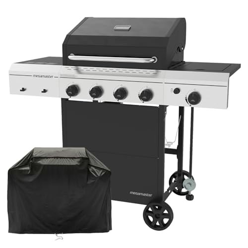Megamaster 4-Burner Propane Gas Grill with Side Burner and Cover: $260.97 Megamaster 4-Burner Propane Gas Grill with Side Burner and Cover: $260.97
