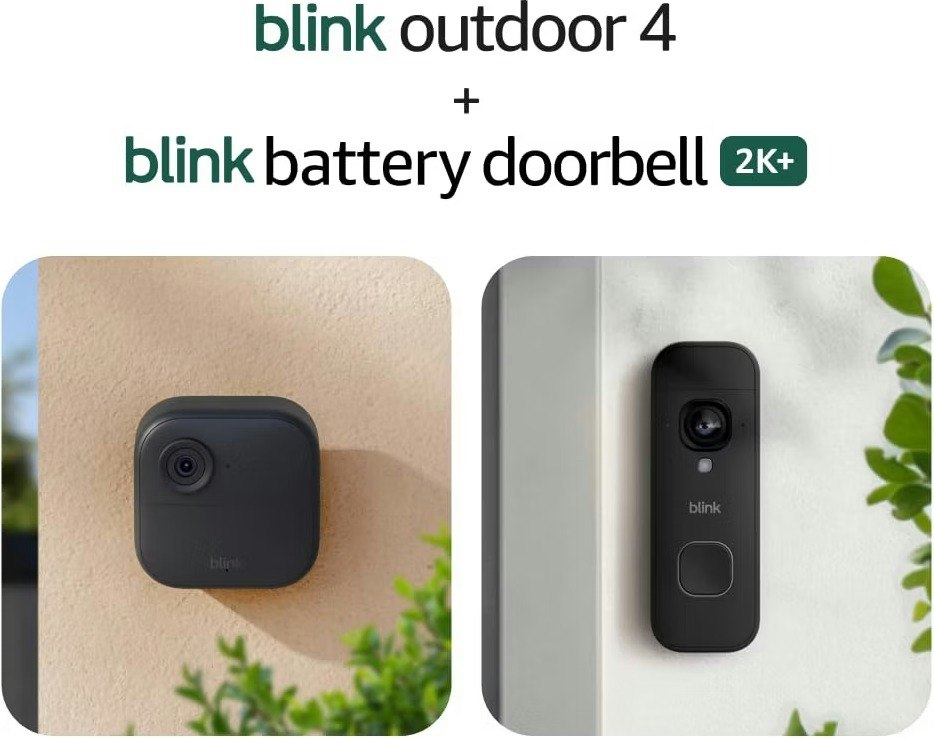 Blink Outdoor 4 & Battery Doorbell 2K+ Bundle: $31