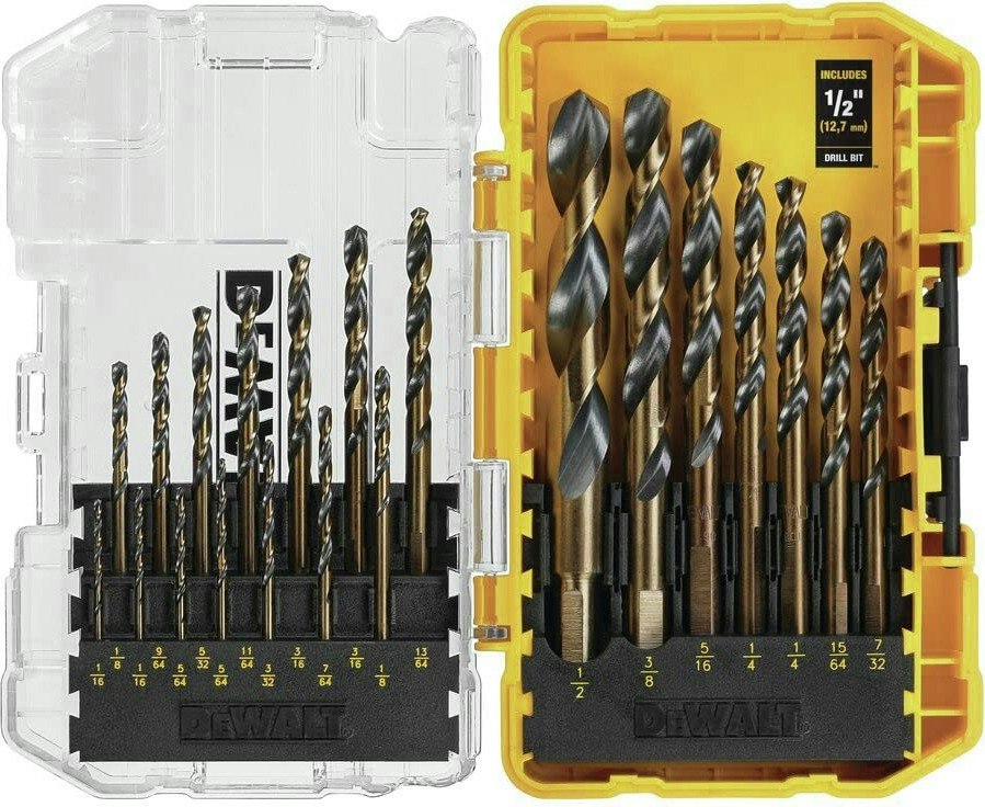 DeWalt 21-Piece Black Oxide Drill Bit Set: $18