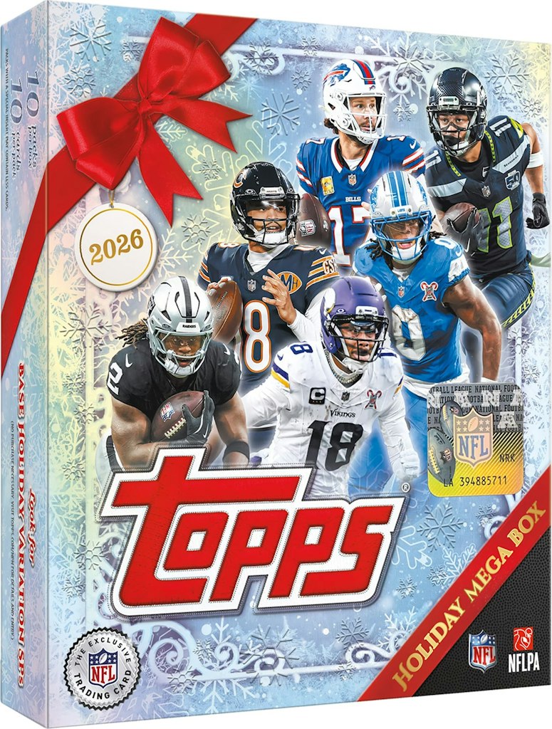 Topps 2026 Holiday Football Factory Sealed Mega Box: $30