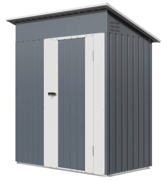 5x3-Foot Metal Outdoor Storage Shed w/ Lockable Door: $120