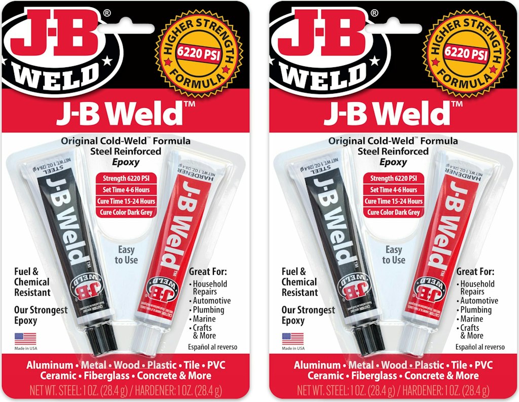 J-B Weld Original Steel Reinforced Epoxy 2-Pack: $10 J-B Weld Original Steel Reinforced Epoxy 2-Pack: $10