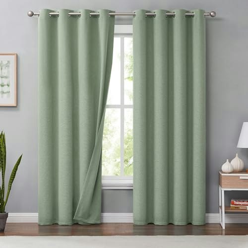 Melodieux 50" x 96" Linen Blackout Curtains 2-Pack: $15.06 Melodieux 50" x 96" Linen Blackout Curtains 2-Pack: $15.06