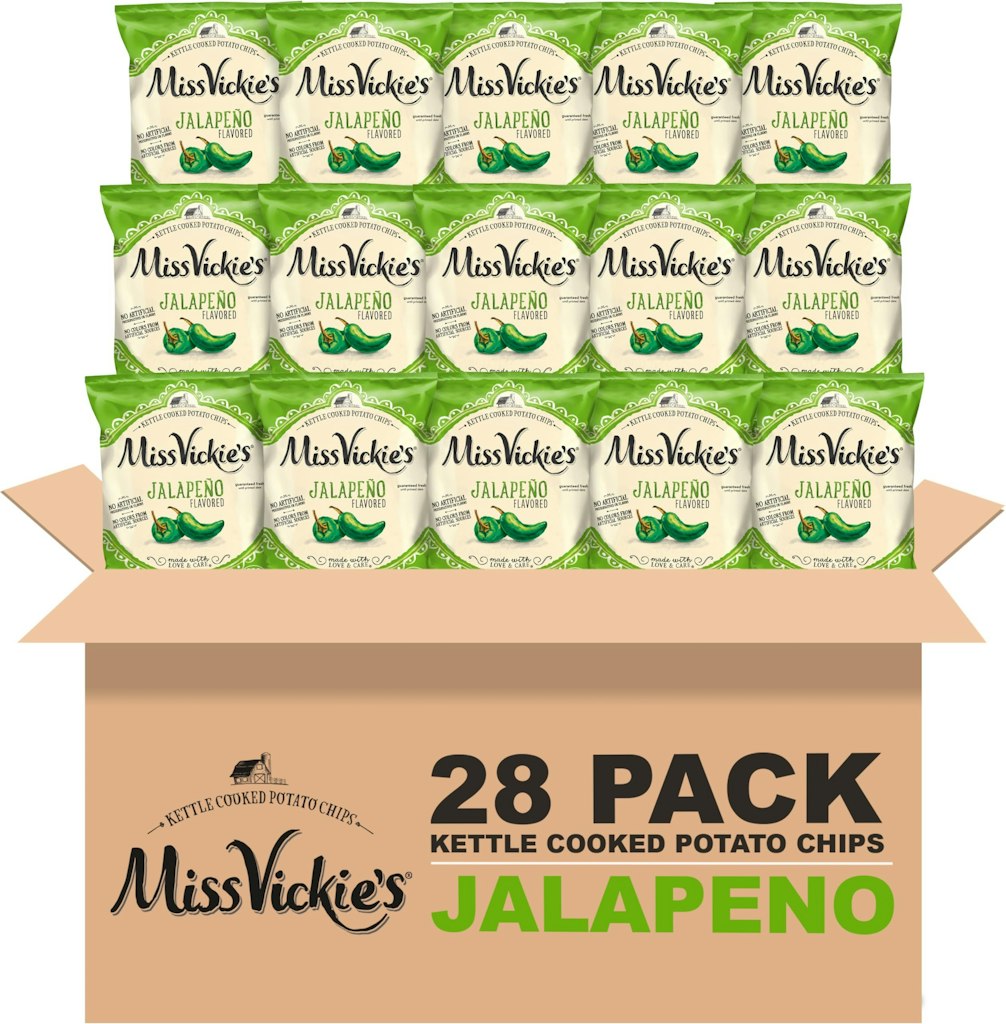 Miss Vickie's Kettle Cooked Jalapeno Chips 28-Pack: $12 w/ Sub & Save