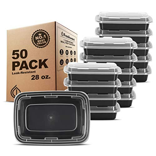 Freshware 28-oz. 1-Compartment Food Containers 50-Pack: $18