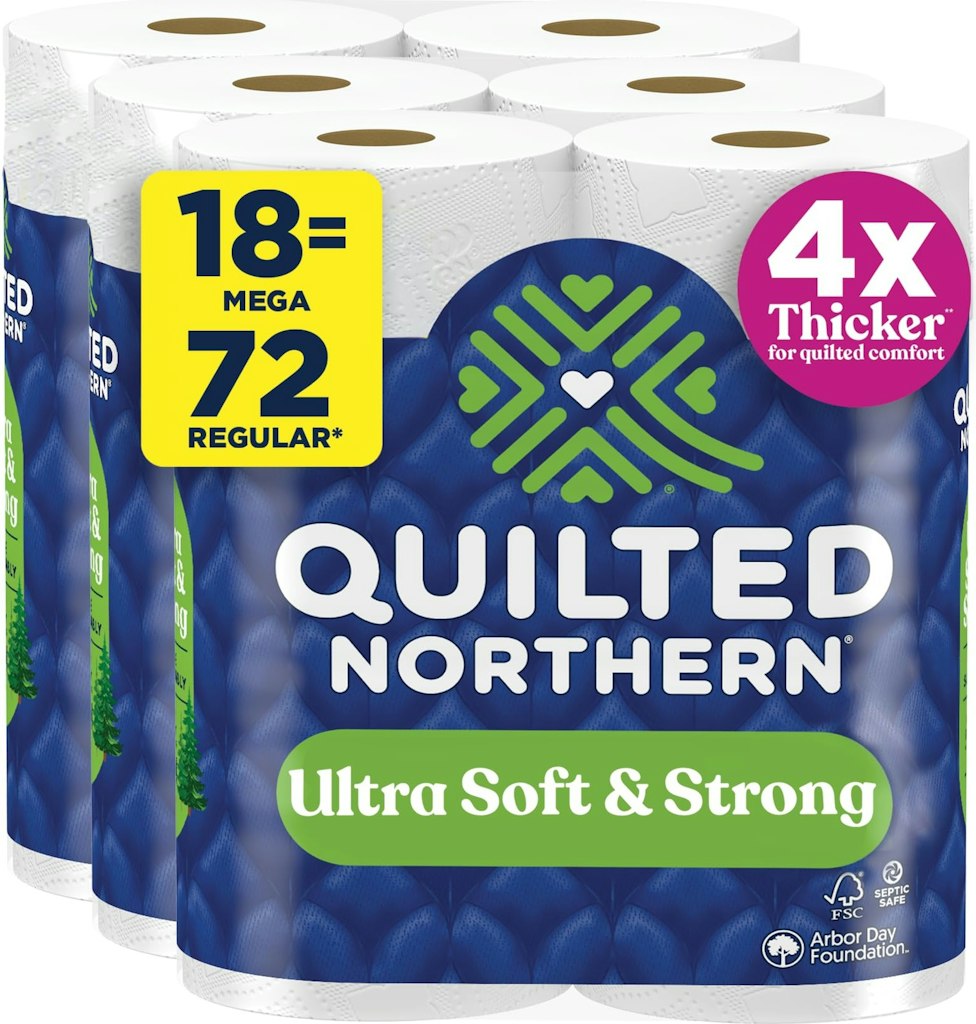 Quilted Northern Ultra Soft & Strong Mega Toilet Paper 18-Pack: $10 w/ Sub & Save