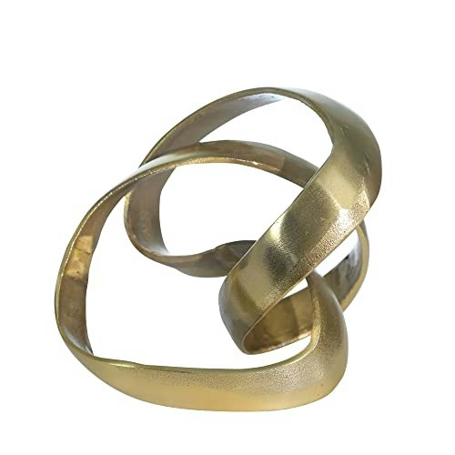 Ness and Jord 8" x 7" Gold Metal Knot Sculpture: $21.99