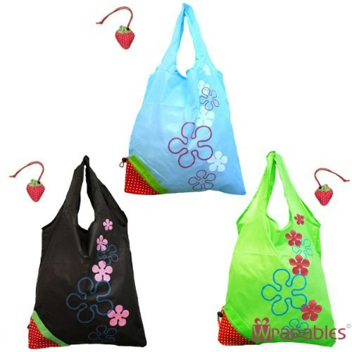 Wrapables Reusable Strawberry Shopping Tote Bag 3-Pack: $6.97 Wrapables Reusable Strawberry Shopping Tote Bag 3-Pack: $6.97