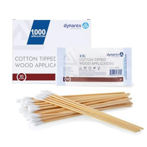 Dynarex 3-Inch Cotton Tipped Applicators 1,000-Count: $13.36 Dynarex 3-Inch Cotton Tipped Applicators 1,000-Count: $13.36