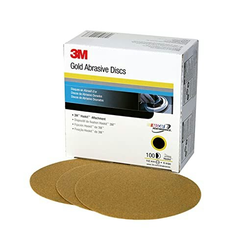 3M 6-Inch P120 Hookit Gold Sanding Disc 100-Pack: $59.70 3M 6-Inch P120 Hookit Gold Sanding Disc 100-Pack: $59.70