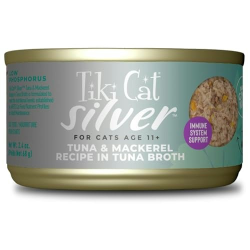 Tiki Cat Silver Tuna and Mackerel Senior Wet Cat Food 12-Pack: $20.41 Tiki Cat Silver Tuna and Mackerel Senior Wet Cat Food 12-Pack: $20.41