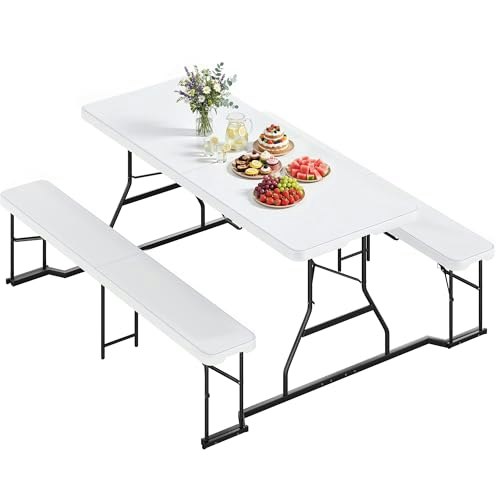Yitahome 6-Foot Folding Picnic Table and Bench Set: $109.99 Yitahome 6-Foot Folding Picnic Table and Bench Set: $109.99