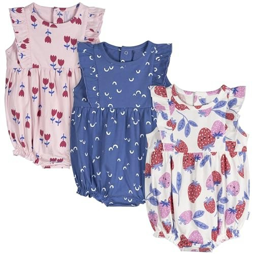 Onesies Brand Baby Girls' Romper 3-Pack: $19.19