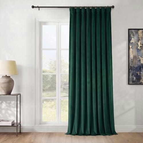 Half Price Drapes Heritage Plush Velvet 100" x 108" Room Darkening Curtain Panel: $69.99