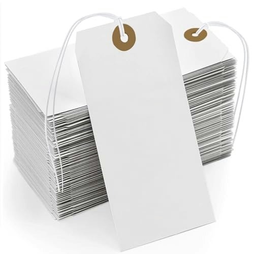 White Marking Tags with String 200-Pack: $17.99