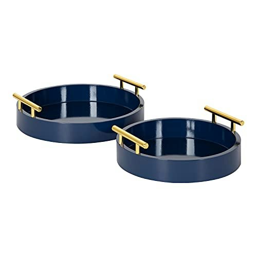Kate and Laurel Lipton Round Decorative Tray 2-Pack: $45.99