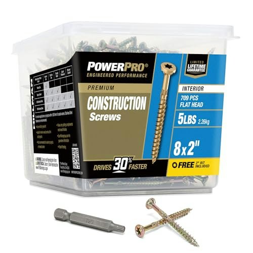 Power Pro #8 x 2-inch Interior Wood Screws 767-Piece Set: $31.99 Power Pro #8 x 2-inch Interior Wood Screws 767-Piece Set: $31.99