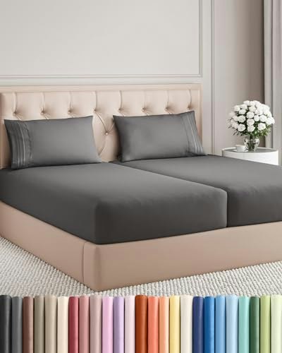 Split King Size 5-Piece Cooling Sheet Set: $42.49
