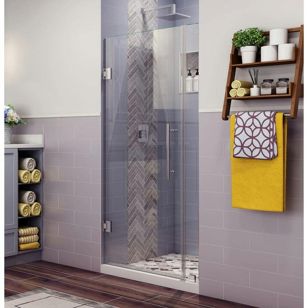 Belmore 33.25 to 34.25-inch Frameless Hinged Shower Door: $686.51 Belmore 33.25 to 34.25-inch Frameless Hinged Shower Door: $686.51