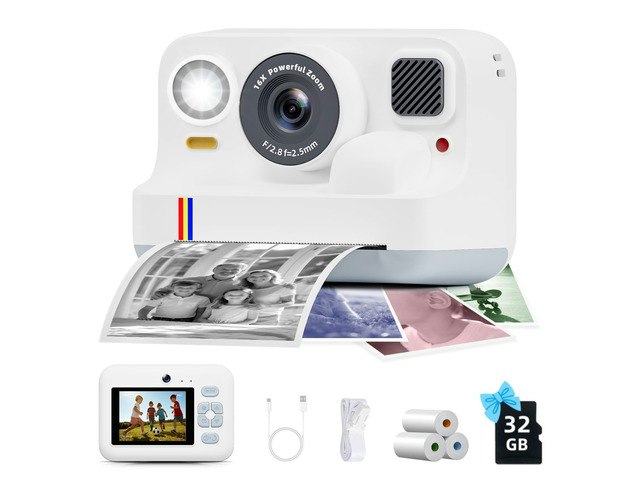 Instant Print Digital Camera for Kids with 32GB SD Card: $44.99 Instant Print Digital Camera for Kids with 32GB SD Card: $44.99