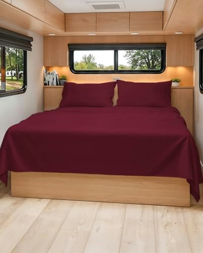 Short Queen 4-Piece Bed Sheet Set: $25.49