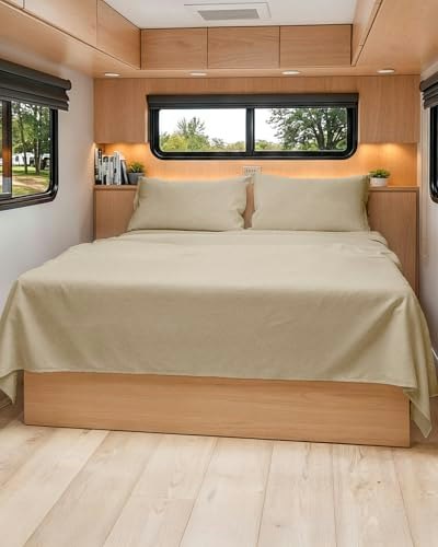 Short Queen 4-Piece Bed Sheet Set: $25.49
