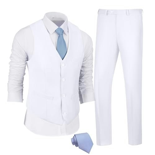 Men's 2-Piece Slim Fit Suit with Vest and Tie: $25.54 Men's 2-Piece Slim Fit Suit with Vest and Tie: $25.54
