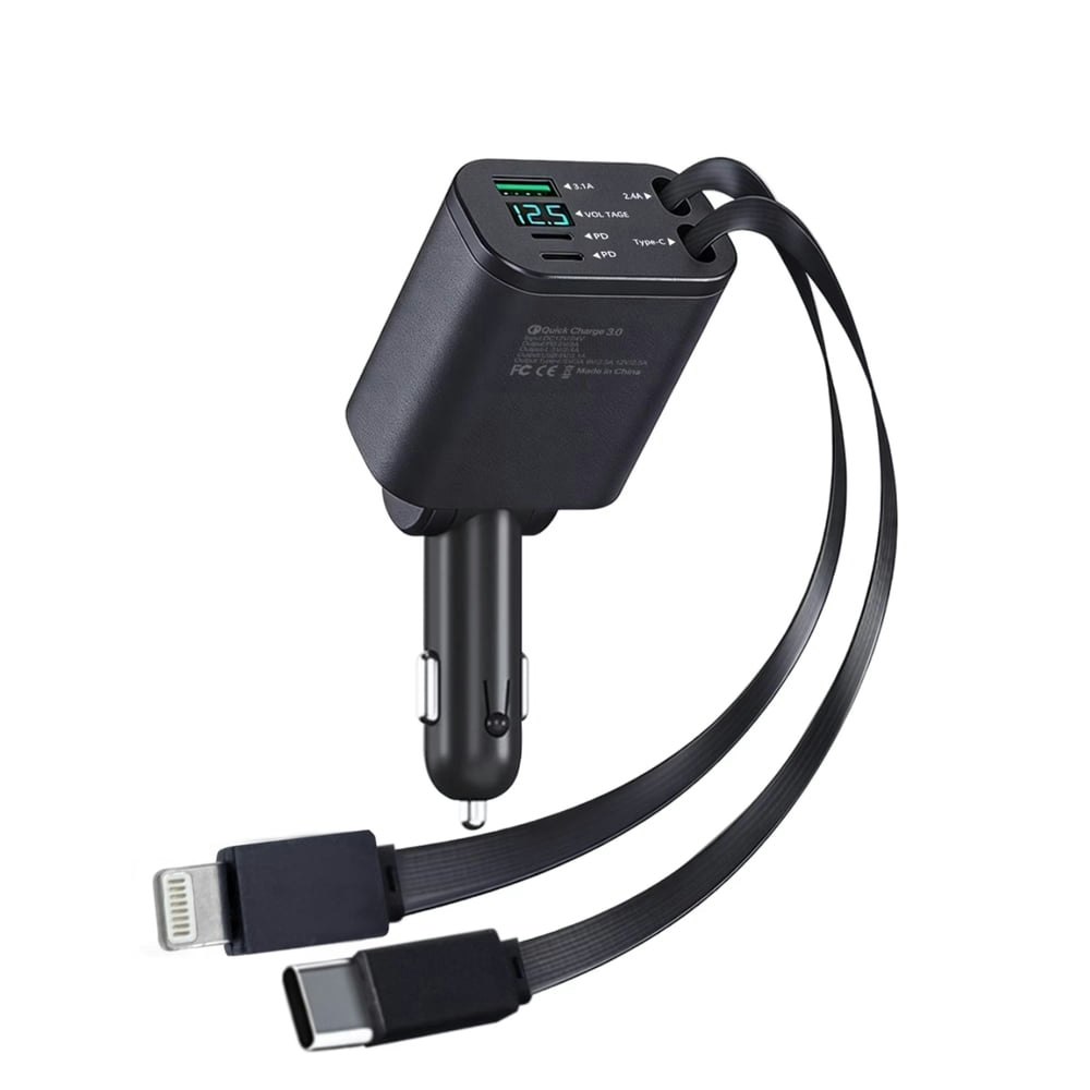 90W Retractable Multiport USB-C Car Charger: $15.98 90W Retractable Multiport USB-C Car Charger: $15.98