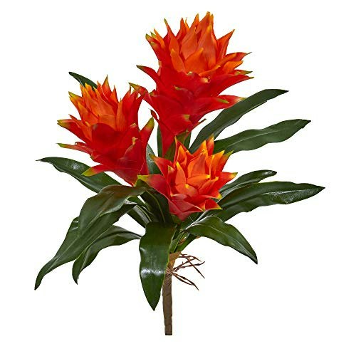 Nearly Natural 16-inch Artificial Double Bromeliad Flower 6-Pack: $50.99 Nearly Natural 16-inch Artificial Double Bromeliad Flower 6-Pack: $50.99