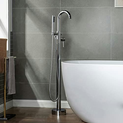 Woodbridge Contemporary Single Handle Freestanding Tub Filler Faucet with Hand Shower: $144.99 Woodbridge Contemporary Single Handle Freestanding Tub Filler Faucet with Hand Shower: $144.99