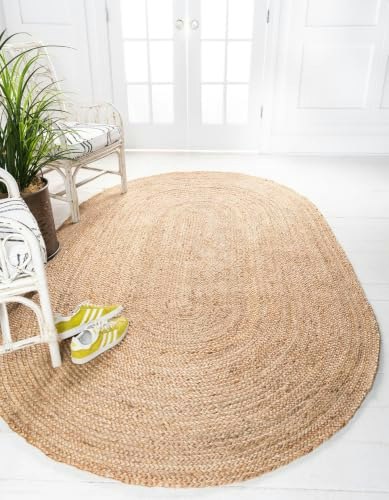 Unique Loom Dhaka 8' x 10' Oval Braided Jute Area Rug: $192.99