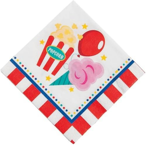 Fun Express Carnival Beverage Napkins 16-Pack: $6.59