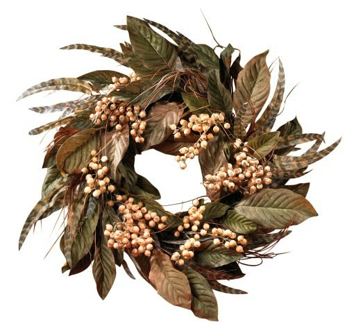 Nearly Natural 24-inch Feather and Berry Wreath: $45.92 Nearly Natural 24-inch Feather and Berry Wreath: $45.92