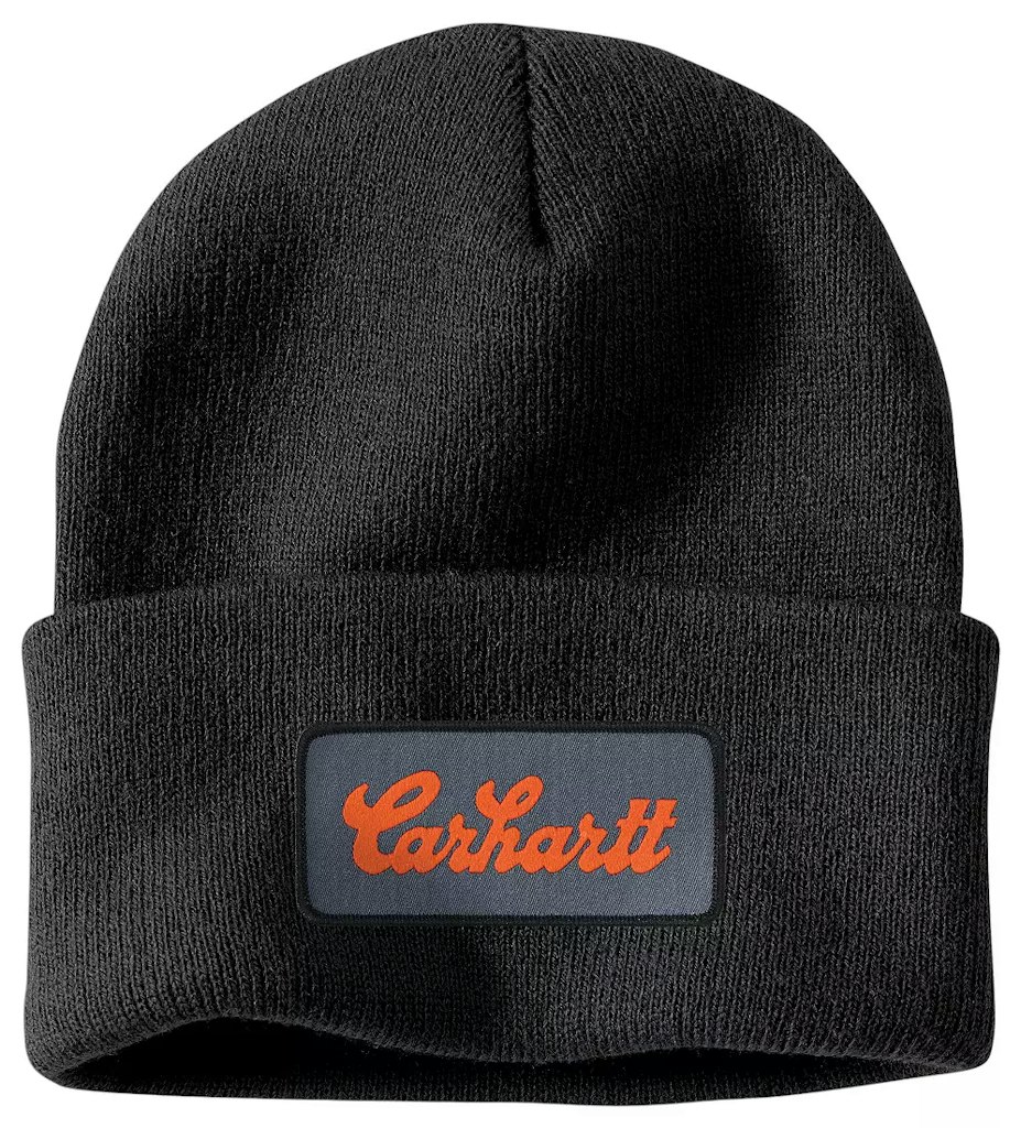 Carhartt Men's Cuffed Script Patch Beanie: $14 Carhartt Men's Cuffed Script Patch Beanie: $14