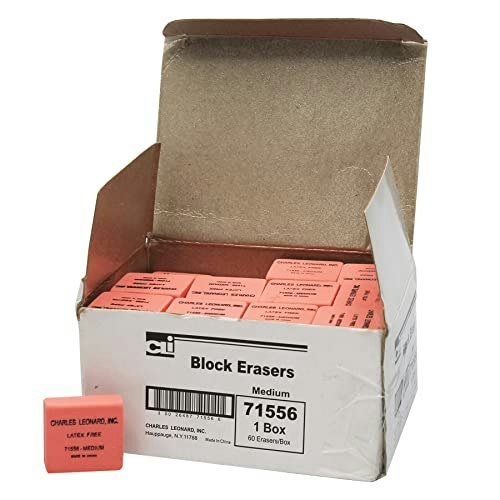 Charles Leonard Medium Synthetic Block Eraser 60-Pack: $8.25 Charles Leonard Medium Synthetic Block Eraser 60-Pack: $8.25