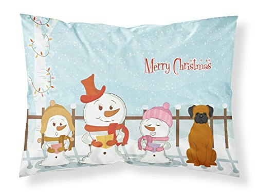 Caroline's Treasures Merry Christmas Carolers Fawn Boxer Standard Pillowcase: $22.90