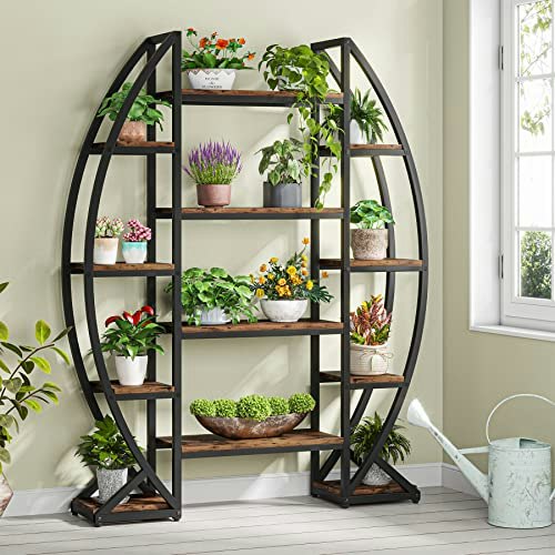 Tribesigns 69-Inch 8-Tiered Curved Metal Plant Stand: $159.99