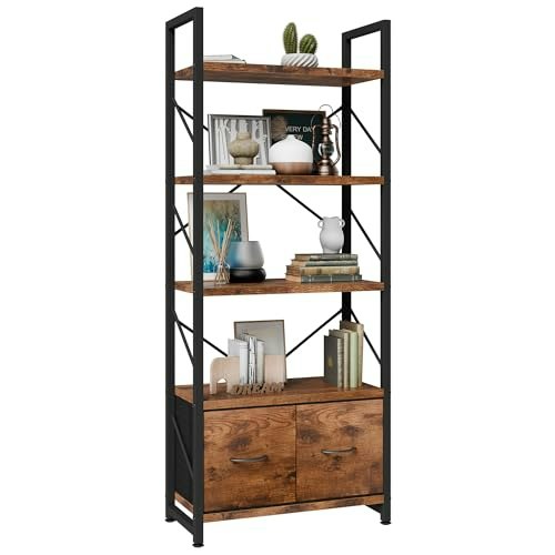 Shintenchi 5-Tier Bookshelf with Drawers: $56.99 Shintenchi 5-Tier Bookshelf with Drawers: $56.99